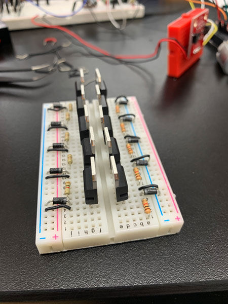 transistor array for 10 motors