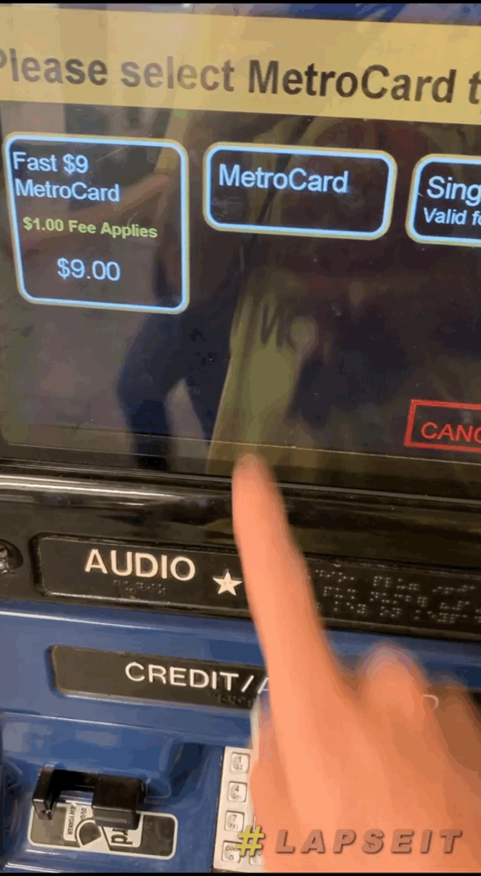 interactive tech irl - metrocard kiosk fail