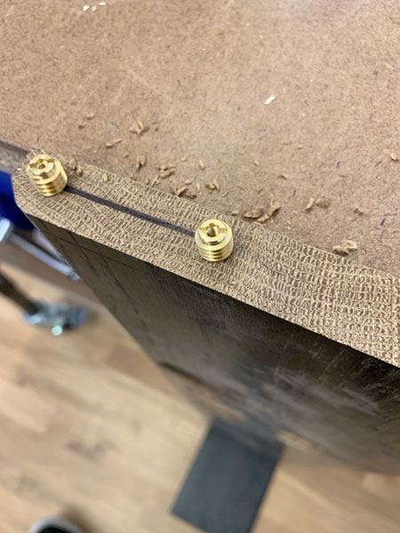 servo mount brass tapping inserts