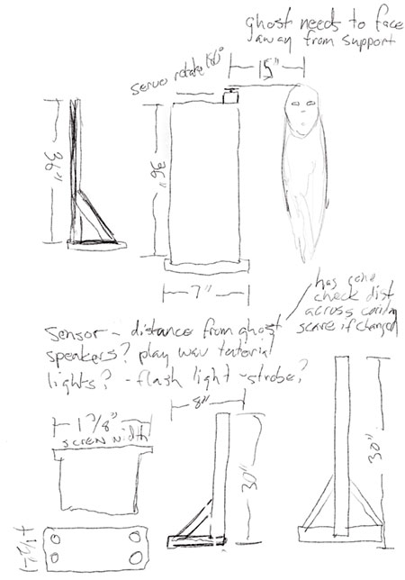 ghost stand sketches and measurements